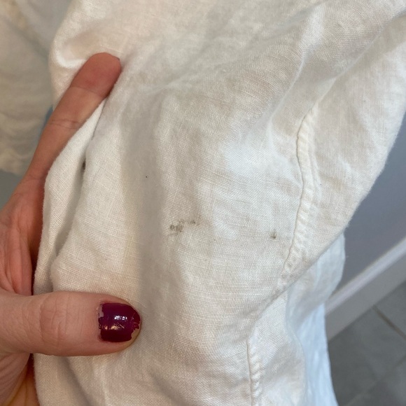 Ralph Lauren Shirt Mens L White 100% Linen Short Sleeve Classic Fit Button Up - Picture 6 of 6